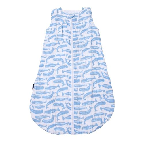  Bebe au Lait Muslin Bedtime Sleepers, Moby, 12-18 Months