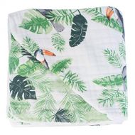 Bebe au Lait Premium Cotton Muslin Snuggle Blanket - Rio and Palms