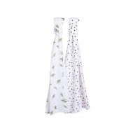 Bebe au Lait Oh So Soft Muslin Swaddle Blanket Set, Saguaro and Dottie