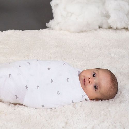  Bebe au Lait Premium Muslin Swaddle Blanket Set, Love and Luna