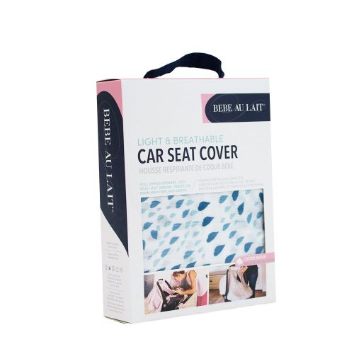  Bebe au Lait Premium Muslin Car Seat Cover, Serenity