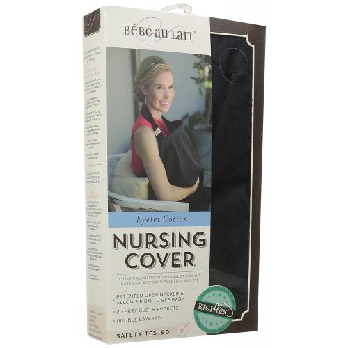  [아마존베스트]You purchased this item on October 1, 2018. Bebe au Lait Premium Cotton Nursing Cover, Black Eyelet