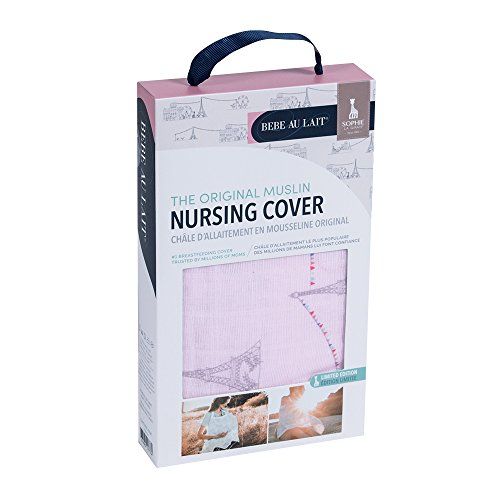  [아마존베스트]Bebe au Lait Premium Muslin Nursing Cover, Carousel Pink