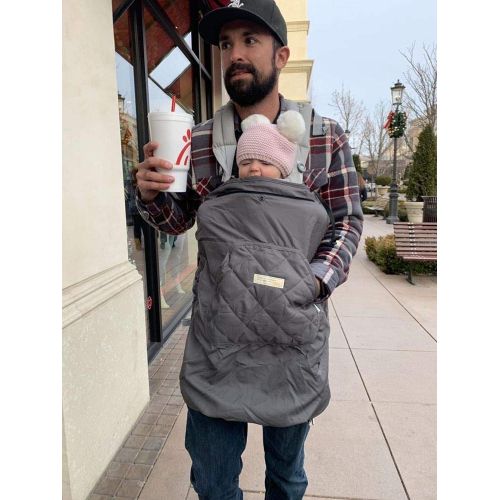  Bebear Bebamour Universal Hoodie All Season Carrier Cover for Baby Carrier (Dark Grey)