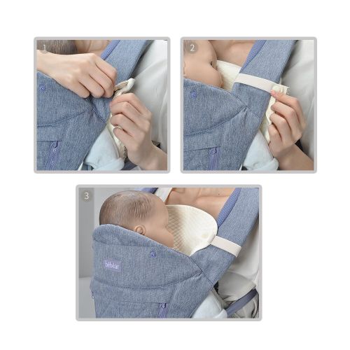  Bebear Bebamour Natural Baby Drool and Teething Pad for All Carry Positions Baby Carrier White Drool Bib for Boys & Girls