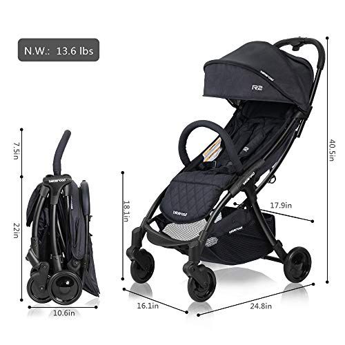  [아마존베스트]Lightweight Baby Stroller, Beberoad R2 Quick Fold Ultra Compact Travel Stroller with Extra-Large...