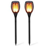 Bebrant Solar Torch Lights Upgraded-42.9 inch Flickering Flames Solar Lights Outdoor Waterproof Landscape Decoration Lighting Dusk to Dawn Auto On/Off Garden Lights for Patio Pathw