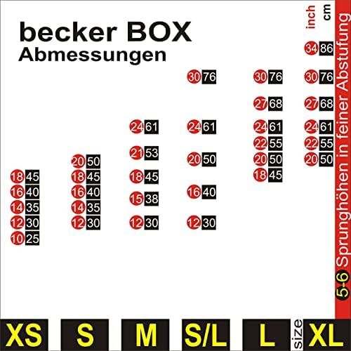  [아마존베스트]Becker-Sport Germany Becker Box XS World First, 5 in 1 Box (BSG 28951) Unique Plyo Box with 5 Jumping Heights