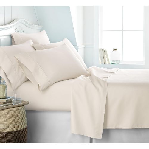  Becky Cameron Luxury Soft Deluxe Hotel Quality 6 Piece Bed Sheet Set, California, King, Ivory