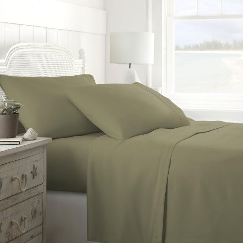  Becky Cameron ienjoy Home 3 Piece Double Brushed Microfiber Bed Sheet Set, Twin XL, Sage, TWINXL