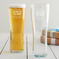 BeckyBroome Personalised Father Of The Bride Pint Glass