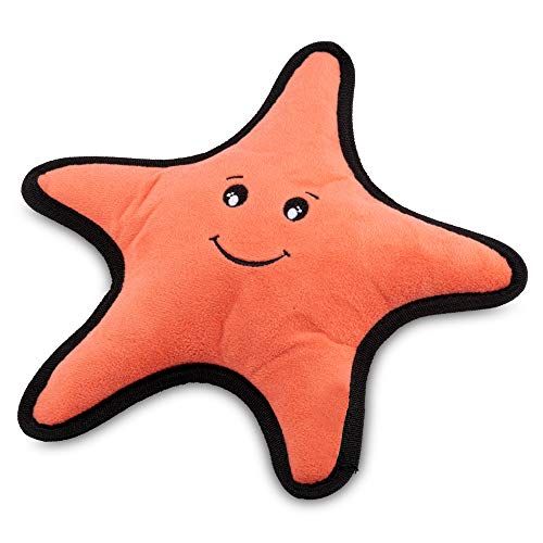  BECO PETS Sindy The Starfish, Rough and Tough Interactive Dog Toy with Squeaker