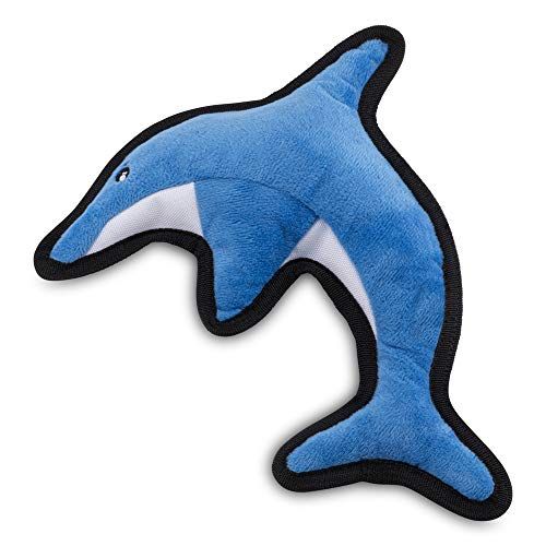  BECO PETS David The Dolphin Rough and Tough Interactive Dog Toy with Squeaker