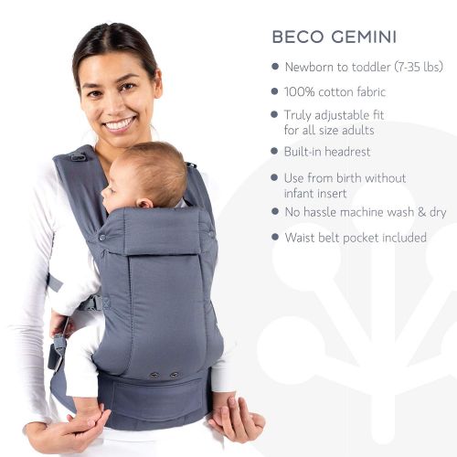  Beco Baby Carrier Beco Gemini Baby Carrier - Carina Nebula, Sleek and Simple 5-in-1 All Position Backpack Style Sling for Holding Babies, Infants and Child from 7-35 lbs Certified Ergonomic