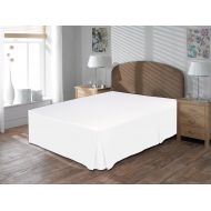 Bed skirt Blissful Bedline Signature Collection 800TC Bedskirt 19 Drop length 100% Pure Cotton Queen Size White Solid