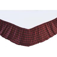 Bed skirt VHC Brands Rustic & Lodge Cumberland Red Bed Skirt, King, Chili Pepper