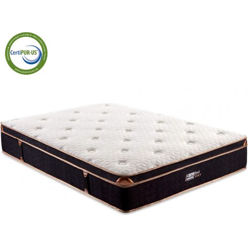  [아마존 핫딜]  [아마존핫딜]BedStory 12 Inch Gel Hybrid Mattress Full, Black Luxury Spring Mattress Individually Encased Pocket Coil Mattress Built-in 2 Layers Cooling Convoluted Foam Medium Firm Euro Top 10-