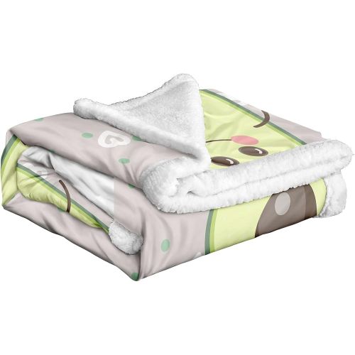  [아마존베스트]Bedbay Avocado Blanket Cute Fruit Throw Blanket for Kids Sherpa Fleece Blanket Cute Cartoon Avocado Decor Blankets Fuzzy Soft Blanket for Sofa Bed and Couch Twin (Avocado, Twin(60x80))