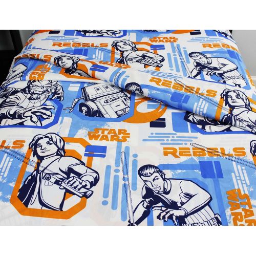  5pc Star Wars Full Bedding Set Rebels Fight Comforter and Sheet Set