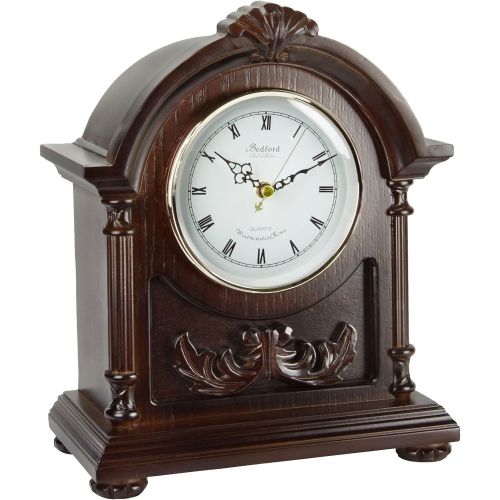  Bedford Clock Collection Wood Mantel Clock with Chimes