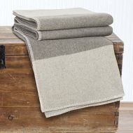 Bedford Home 100% Australian Wool Blanket, Full/Queen, Platinum