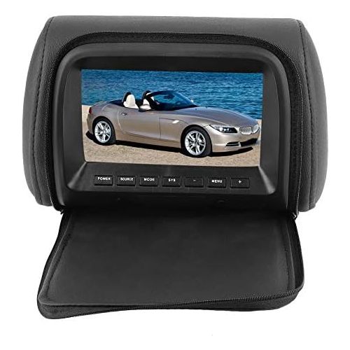  Bediffer 7 Inch Car Widescreen Headrest LCD Monitor MP5 Video Player Car Multimedia Display Remote Control 12V Access to DVD