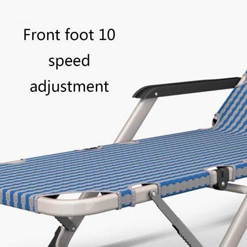  Beds Folding Simple Nap Chair Office Back Recliner Home Lazy Folding Beach Lounge Chair Portable Folding (Color : Blue, Size : 1786525cm)