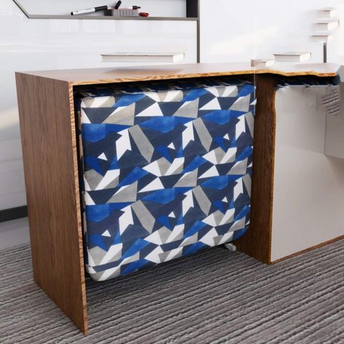 Beds Folding Office Nap Folding Wooden Sponge Single Accompanying Tri-fold Simple (Color : Blue, Size : 1806530cm)