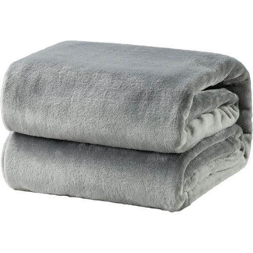  Bedsure Fleece Blanket Twin Size Grey Lightweight Super Soft Cozy Luxury Bed Blanket Microfiber