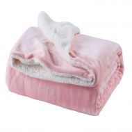 Bedsure BEDSURE Sherpa Fleece Blanket Twin Size Grey Plush Throw Blanket Fuzzy Soft Blanket Microfiber