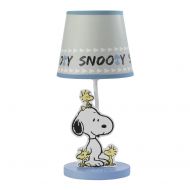 Bedtime Originals Peanuts Forever Snoopy Lamp with Shade & Bulb, Blue/Gray
