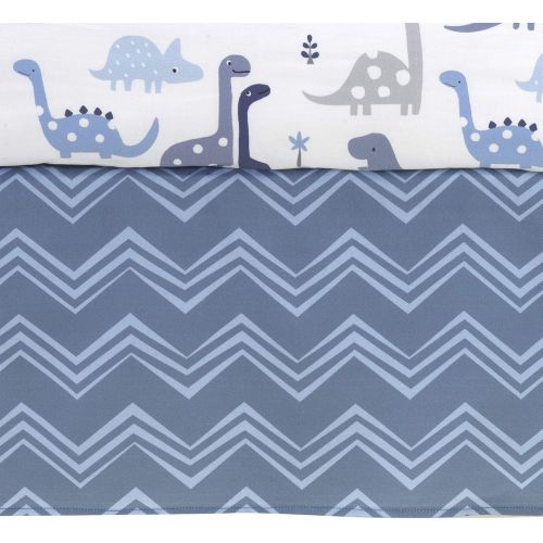  Bedtime Originals Roar Dinosaur 3 Piece Crib Bedding Set, Blue/Gray