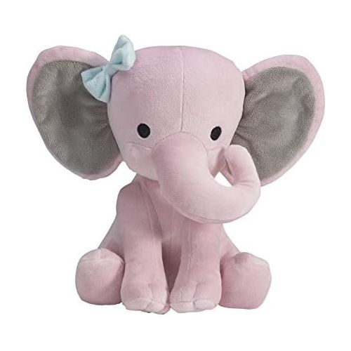  [아마존베스트]Bedtime Originals Twinkle Toes Pink Elephant Plush, Hazel