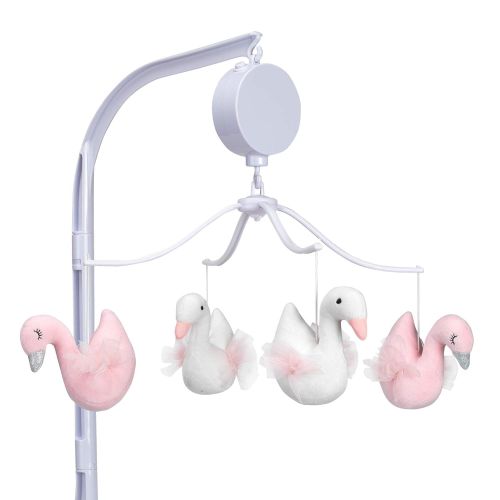  [아마존베스트]Bedtime Originals Blossom Pink/White Swan Musical Baby Crib Mobile