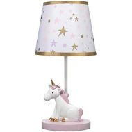 Bedtime Originals Rainbow Unicorn Lamp with Shade & Bulb, White