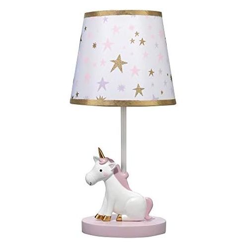  Bedtime Originals Rainbow Unicorn Lamp with Shade & Bulb, White