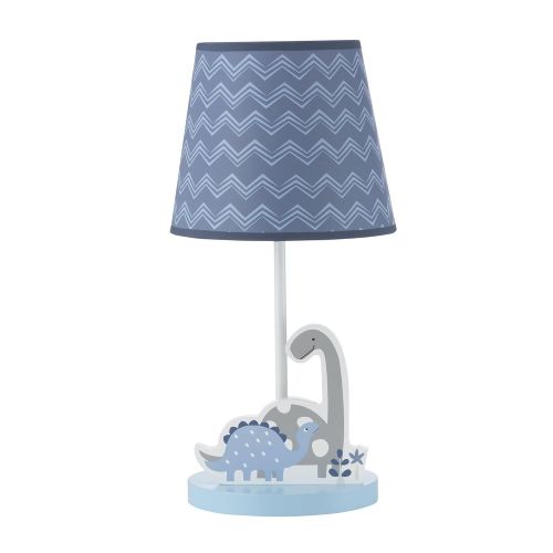  Bedtime Originals Roar Dinosaur Lamp with Shade & Bulb, Blue/Gray