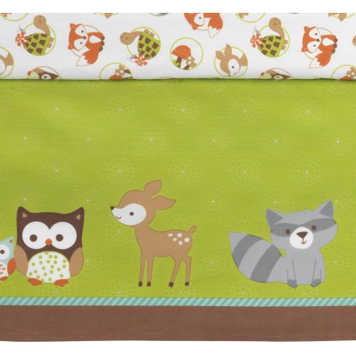  Bedtime Originals Friendly Forest Woodland, 3 Piece Bedding Set, Green/Brown