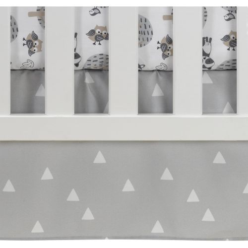  Bedtime Originals Little Rascals Forest Animals 3 Piece Crib Bedding Set, Gray/White