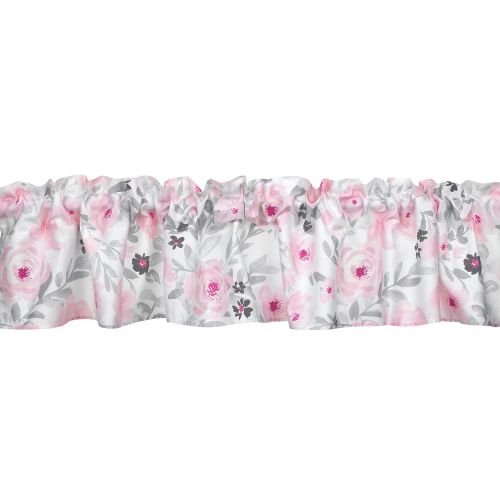  [아마존베스트]Bedtime Originals Blossom Pink/Gray Watercolor Floral Window Valance