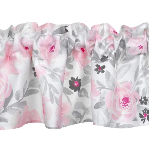  [아마존베스트]Bedtime Originals Blossom Pink/Gray Watercolor Floral Window Valance
