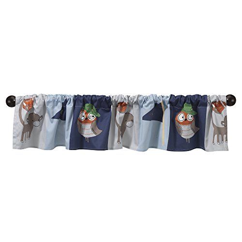  [아마존베스트]Bedtime Originals Baby League Sports Animals Window Valance, Blue/Gray