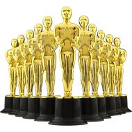 6 Gold Award Trophies - Pack of 12 Bulk Golden Statues, Oscar Party Award Trophy, Party Decorations and Appreciation Gifts by Bedwina