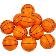 Bedwina Mini Basketball Stress Balls - (Pack of 12) 2.5 Inch Small Foam Basketballs for Kids, Sports Theme Party Favor Toys Birthday Party Game and Anxiety, Stress Relief Squeeze Balls, St