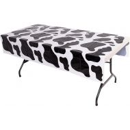 Bedwina Cow Print Tablecloth (6 Pack) 54 x 72 Tablecloths For Farm Animal Themed Party, Birthday Party, Picnic Table Covers