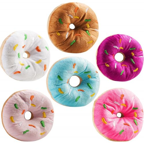  Bedwina Plush Donuts with Sprinkles - (Pack of 12) 1 Dozen Stuffed Donut Pillow Toy Party Favors, Donut Party Supplies Decorations and Stocking Stuffers for Kids