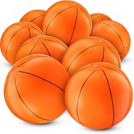 Bedwina Inflatable Basketballs (Pack of 12) 16 inch, Beach Balls for Sports Themed Birthday Parties, Beach Pool Party, Games, Favors, Stocking Stuffers