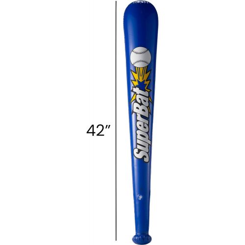  Bedwina Inflatable Baseball Bats in Bulk - (Pack of 12) - Giant 42 Inch Baseball Party Favors for Kids, Sports Theme Toy Party Supplies and Birthday Party Decorations