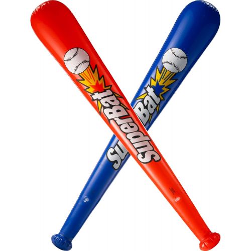  Bedwina Inflatable Baseball Bats in Bulk - (Pack of 12) - Giant 42 Inch Baseball Party Favors for Kids, Sports Theme Toy Party Supplies and Birthday Party Decorations