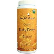 Bee All Natural Organic Baby Powder, Talc-Free, 4-Ounce Bottle